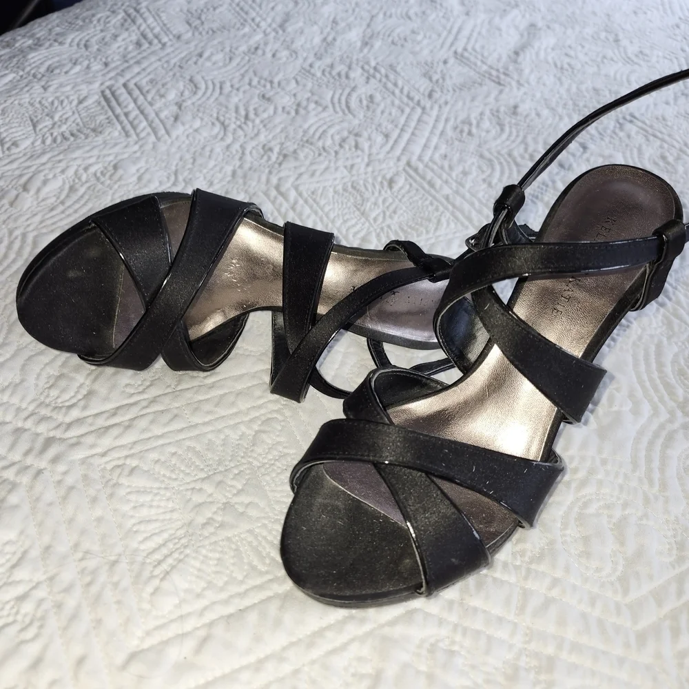 Kelly & Katie Black Women's Strappy Heels